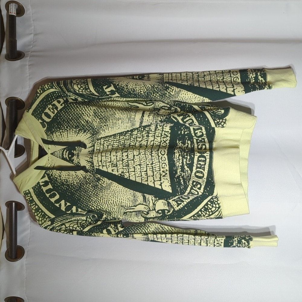 Black Scale All Over Print Money Pyramid Seal Small Hoodie Sweatshirt